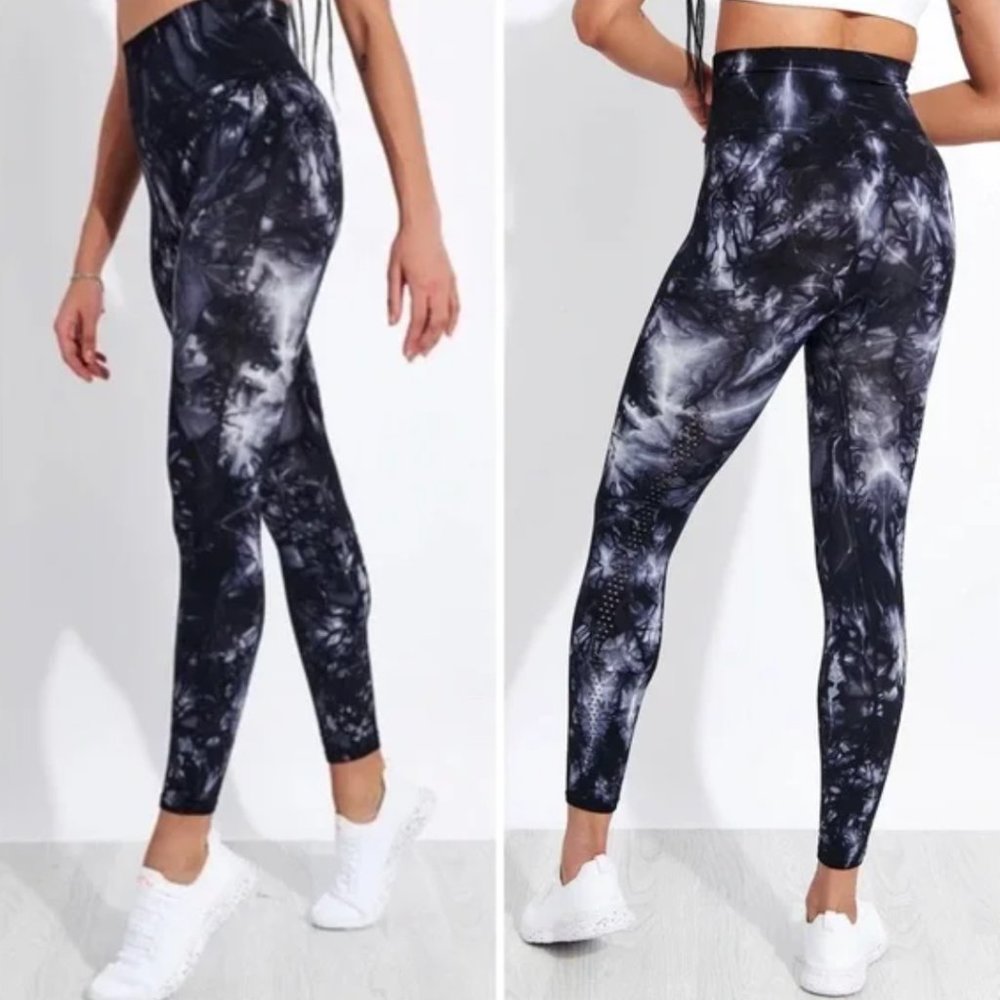 Free People High-Rise 7/8 Good Karma Tie-Dye Leggings
